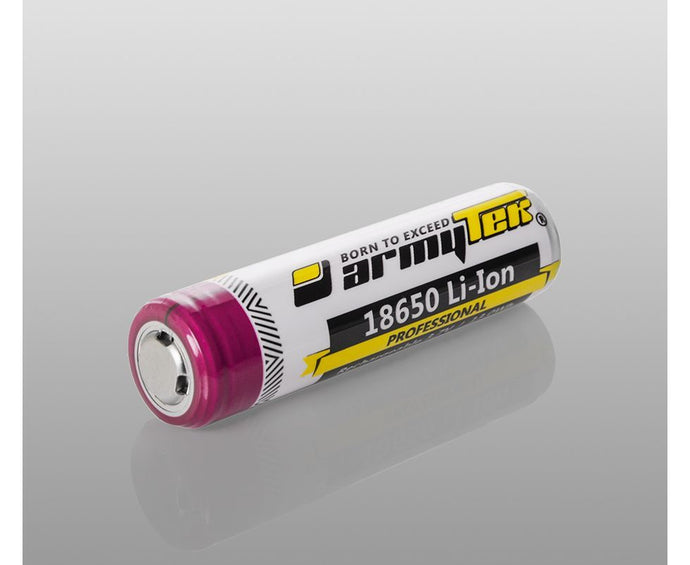 Armytek 18650 LI-ION uudelleenladattava, suojattu akku 3500mah